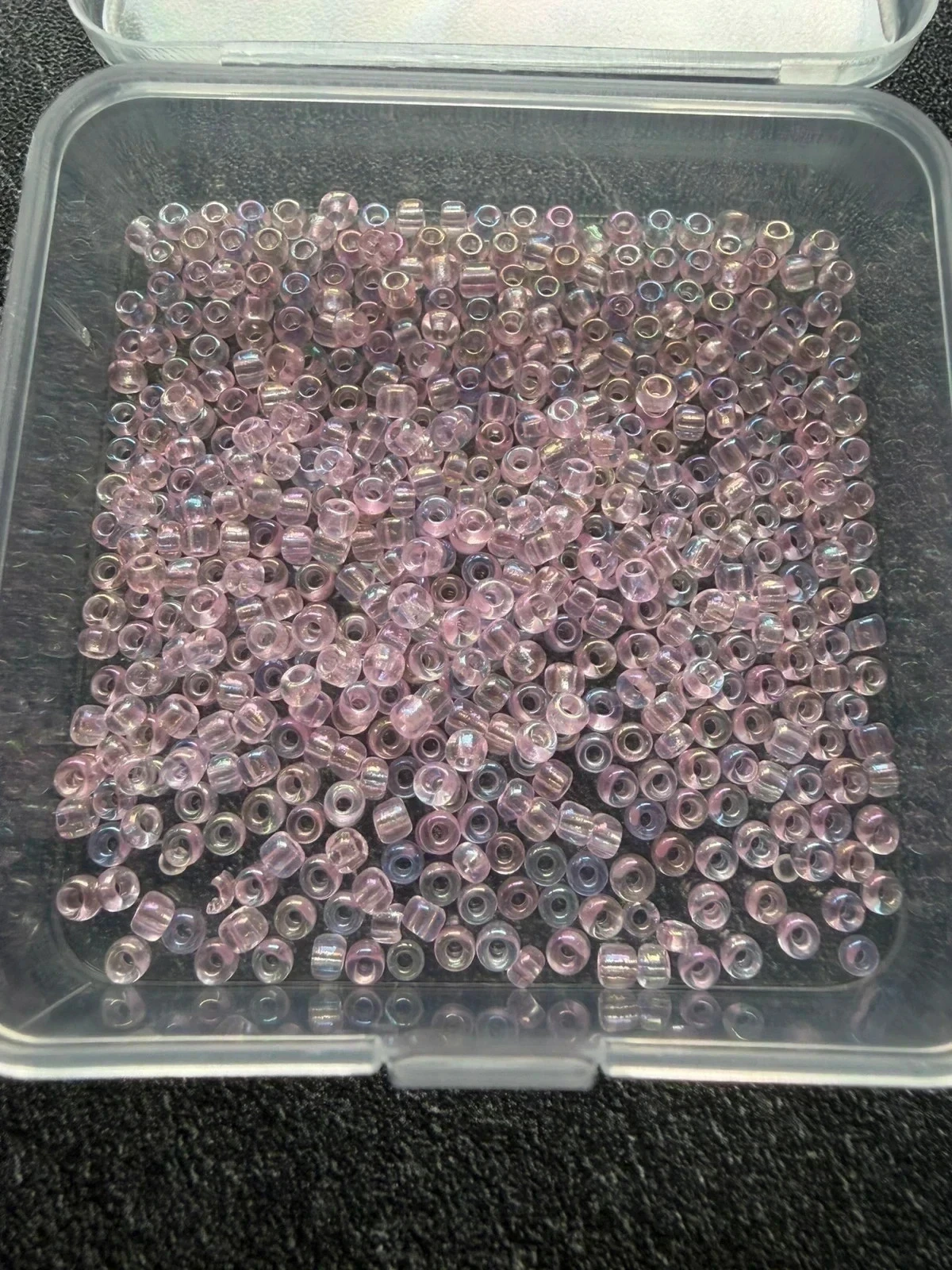 Pérola de rocaille rosa transparente com reflexo LCP11 – photo 2